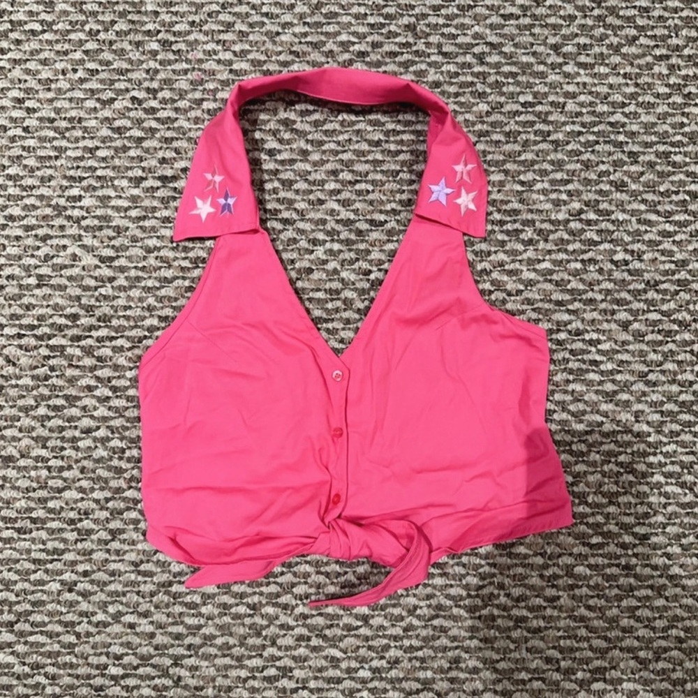 Dolls kill barbie halter crop top sugar Thrillz M
